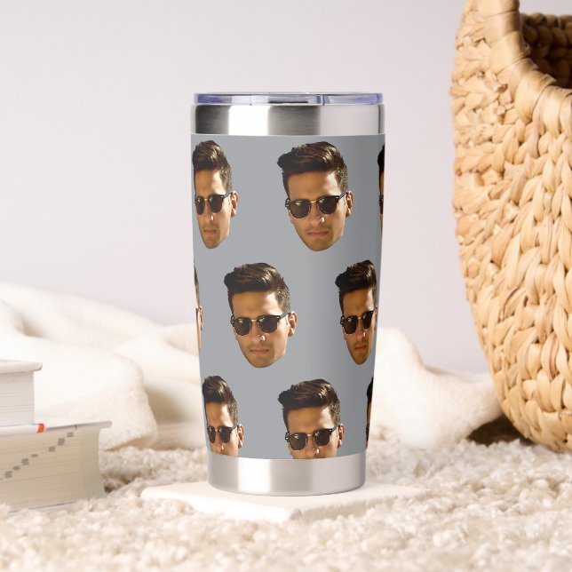 Custom Face Cutout Bachelorette Party Birthday Insulated Tumbler (Living Room (Rotated))