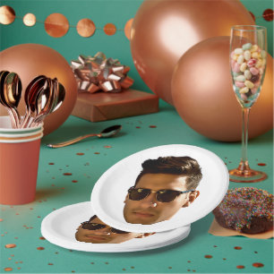 Custom Face Cutout Bachelorette Party Birthday Paper Plates