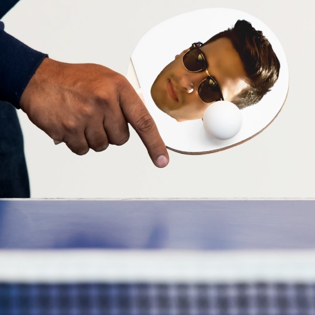 Custom Face Cutout Bachelorette Party Birthday Ping Pong Paddle (Insitu)