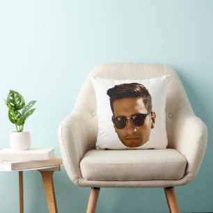 Custom Face Cutout Bachelorette Party Birthday Throw Pillow