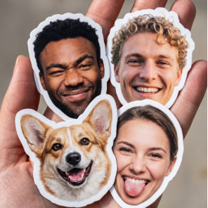Custom Face Cutout Party Favors Sticker