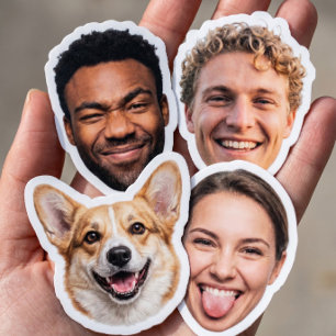 Custom Face Cutout Party Favors Sticker