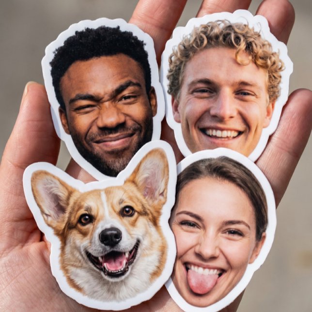 Custom Face Cutout Party Favors Sticker (Creator Uploaded)