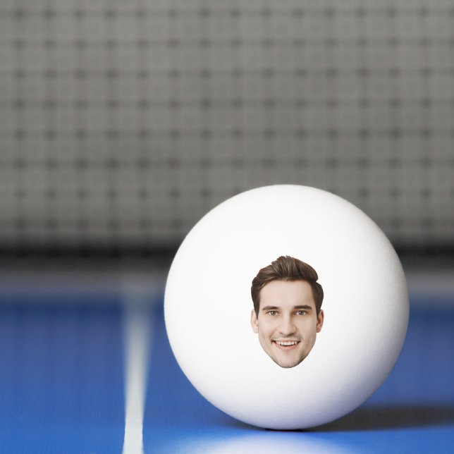 Custom Face Funny Beer Bachelor Party Personalized Ping Pong Ball (Net)