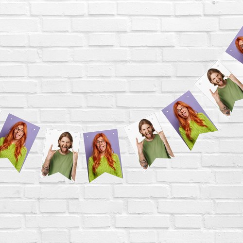 Custom Face Funny Bride and Groom Customized Bunting Flags