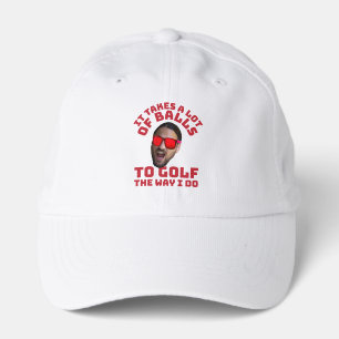 Custom Face Funny Golf Quote It Takes Balls Retro Performance Cap
