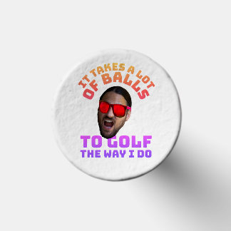Custom Face Funny Golf Quote It Takes Balls Retro Tees