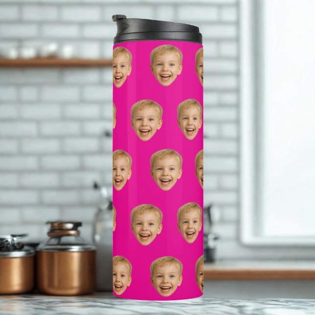 Custom Face Gift, Personalized Face Photo, Family Thermal Tumbler (Creator Uploaded)