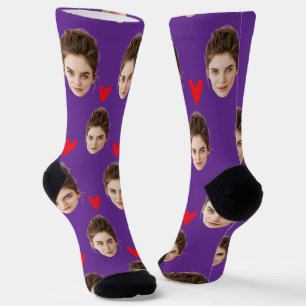 Custom Face Girlfriend Boyfriend Birthday Gift Him Socks