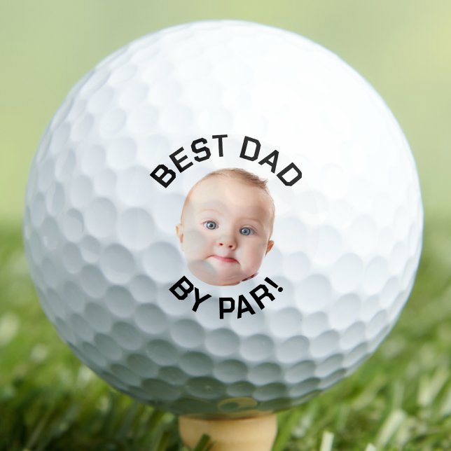 Custom Face Golf Balls, Best Dad By Par Balls (Creator Uploaded)