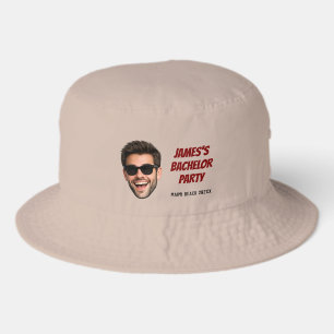 Custom Face Groom Groomsmans Bachelor Party Favors Bucket Hat