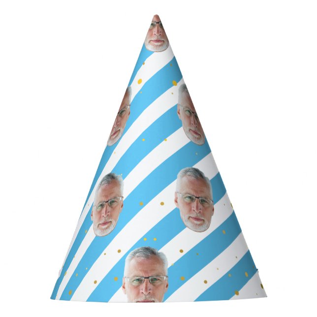 Custom Face Happy Birthday Decorations Supplies Party Hat (Front)