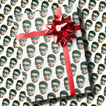 Custom Face Head  Wedding Bridal Shower Party Face Wrapping Paper<br><div class="desc">Custom Face Head Wedding Bridal Shower Party Props Graduation, Replace the face with your favorite photo (make sure to crop as much to the face as possible and use an app to remove the background) and personalize this funny Christmas Holiday Wrapping Paper with your kid, husband, or boyfriend on it!...</div>