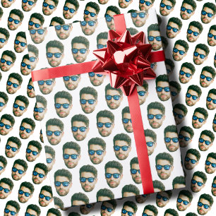 Custom Face Head  Wedding Bridal Shower Party Face Wrapping Paper
