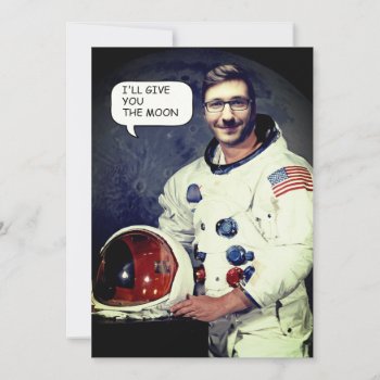 Custom Face In Hole Astronaut  Invitation by CustomizePersonalize at Zazzle