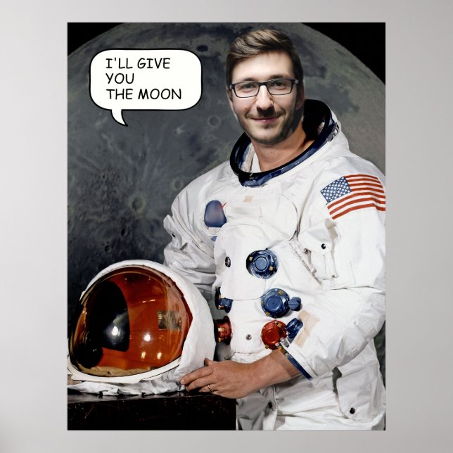 Custom face in hole astrounat  poster (Front)