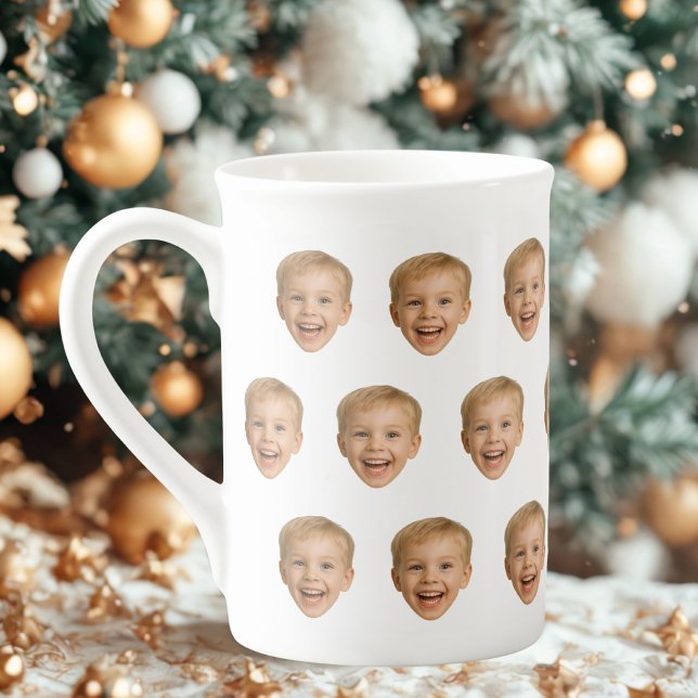 Custom Face Mug, Personalized Face Photo, Family Bone China Mug (Creator Uploaded)