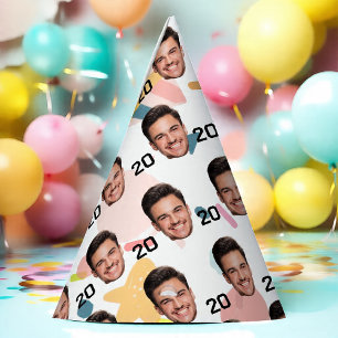 Custom Face Party Hat, Personalized Birthday Age  Hat