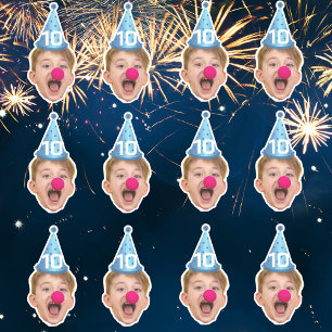 Custom Face Party Hat   Personalized Birthday Age  Sticker