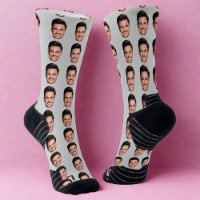 Custom Face Pattern Socks, Add Any Photo Face