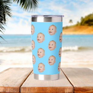 Custom Face Personalized Baby Pet Mom Dad Birthday Insulated Tumbler