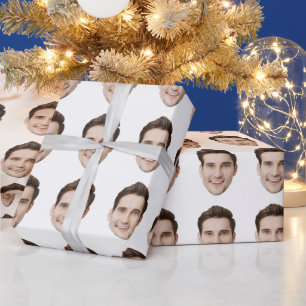 Custom Face Personalized Birthday Wedding Party Wrapping Paper