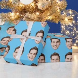 Custom Face Personalized Birthday Wedding Party Wrapping Paper