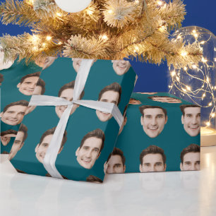 Custom Face Personalized Birthday Wedding Party Wrapping Paper