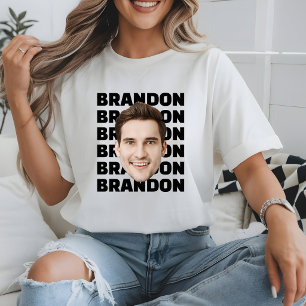 Custom Face Personalized Photo Birthday Party T-Shirt