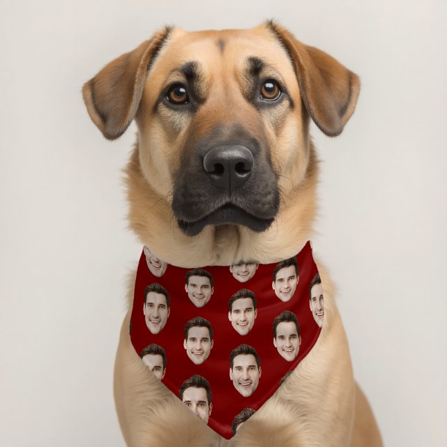 Custom Face Personalized Photo Pet Bandana Collar (Dog 2)