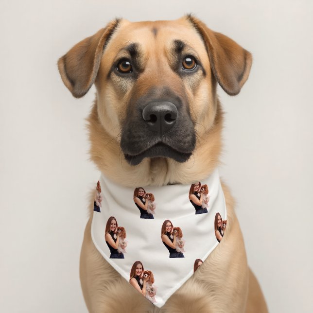 Custom Face Personalized Photo Pet Bandana Pet Bandana Collar (Dog 2)