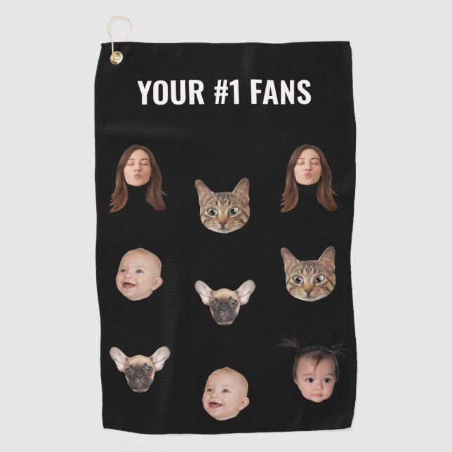 Custom Face Personalized Sarcastic Girlfriend Wife Golf Towel (Front)