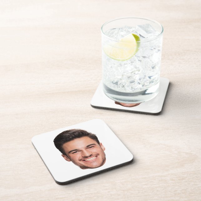 Custom Face Photo Beverage Coaster (Right Side)