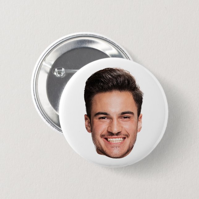 Custom Face Photo Button (Front & Back)