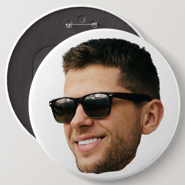 Custom Face Photo Button (Front & Back)