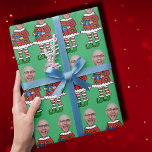 Custom Face Photo Elf Christmas Personalized Photo Wrapping Paper<br><div class="desc">Custom Face Photo Elf Christmas Personalized Photo , Replace the face of this elf with your favorite photo (make sure to crop as much to the face as possible and use an app to remove the background) and personalize this funny Christmas Holiday Wrapping Paper with your kid, husband, or boyfriend...</div>