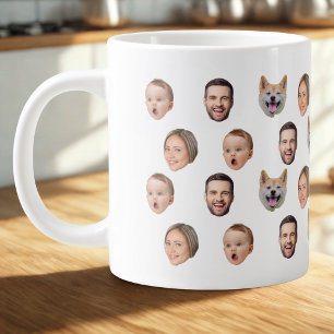 Custom Face Photo Family Mug, 4 Photos Mug