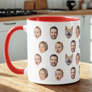 Custom Face Photo Family Mug, 4 Photos Mug