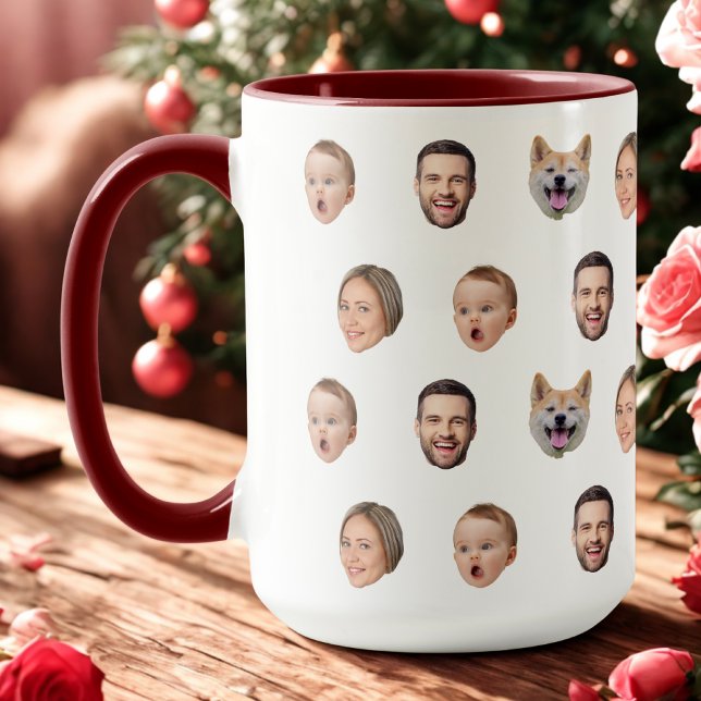 Custom Face Photo Family Mug, 4 Photos Mug (Creator Uploaded)