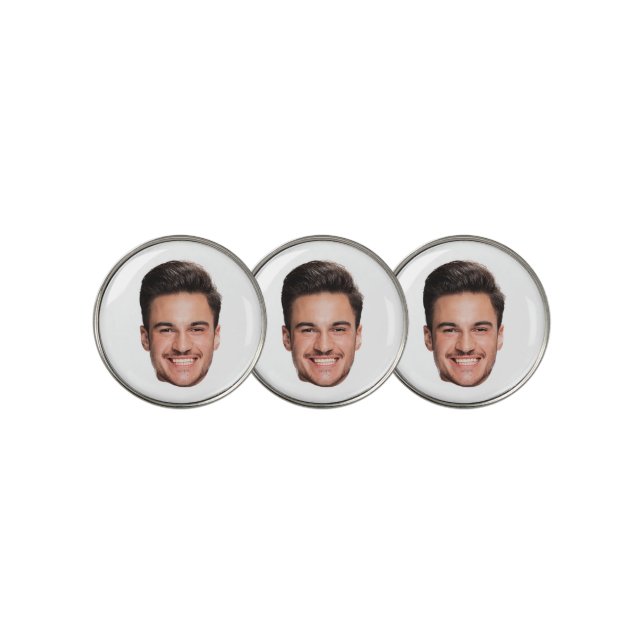 Custom Face Photo Golf Ball Marker (3 Up)