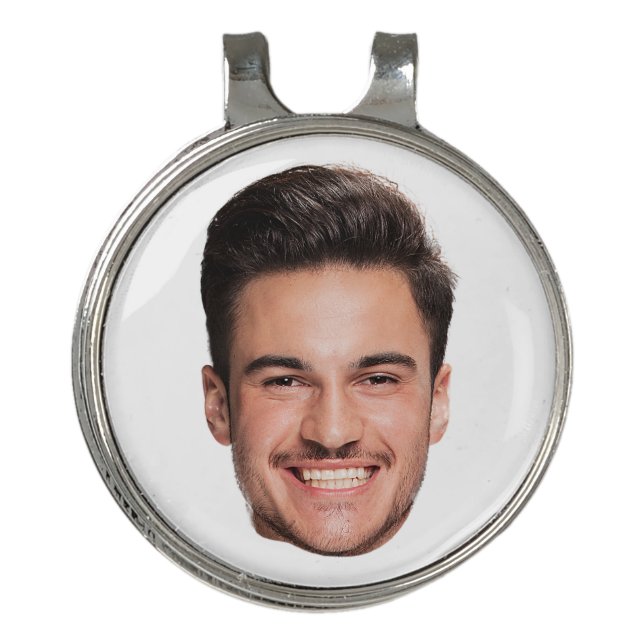 Custom Face Photo Golf Hat Clip (Front)