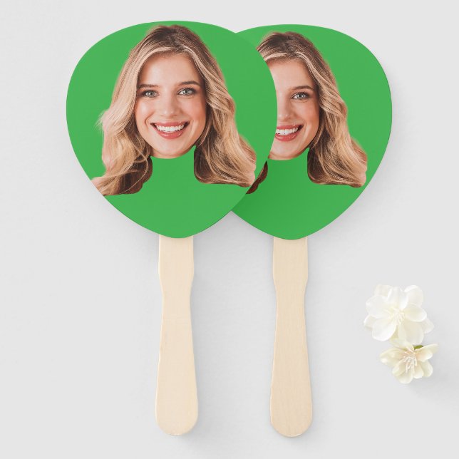 Custom Face Photo Hand Fan | Bachelorette Party (Front and Back)