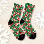 Custom Face Photo Santa Claus Funny Christmas Socks<br><div class="desc">Fun socks that allows for the personalization of including someone's (very tightly cropped) face picture with a removed background on all of the little santa claus suits with santa hats. One upload replaces all the faces. it may just take an extra moment to load</div>