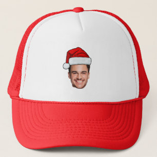 Custom Face Photo Santa Hat Christmas