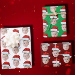 Custom Face Photo Santa Hat Christmas Wrapping Paper Sheets<br><div class="desc">Funny Custom Face Photo Santa Hat Christmas, Replace the face of this elf with your favorite photo (make sure to crop as much to the face as possible and use an app to remove the background) and personalize this funny Christmas Holiday Wrapping Paper with your kid, husband, or boyfriend on...</div>