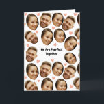 Custom Face Picture Heart Funny Couple Card<br><div class="desc">Personalized Custom Face Couple Card, Celebrate your unique love story with this Custom Face Picture Heart Funny Couple Pattern Folded Greeting Card! Perfect for anniversaries, Valentine’s Day, weddings, or just because, this personalized card features your faces in a charming heart-themed pattern that’s both playful and heartfelt. Add your own custom...</div>