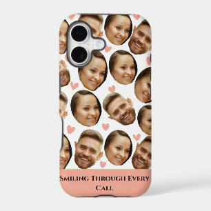 Custom Face Picture Heart Funny Couple Pattern Fun iPhone 17 Case