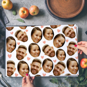 Custom Face Picture Heart Funny Couple Pattern Placemat