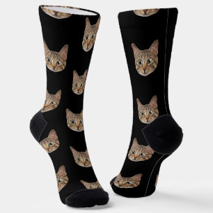 Custom Face Socks Personalized Cat Lovers Socks