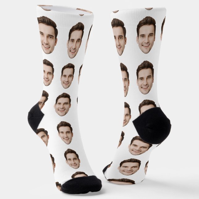 Custom Face Socks Personalized Photo Picture Socks (Angled)